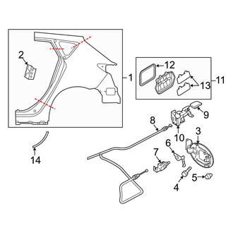 Mazda OE - Quarter Panel & Components (i / Mazdaspeed / S Hatchback)