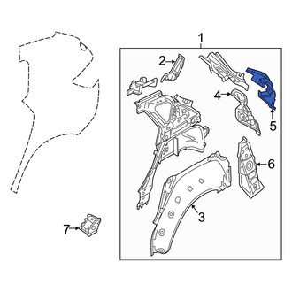 Mazda OE - Left Body D-Pillar Reinforcement