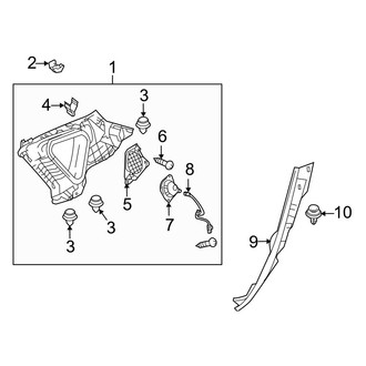 Mazda OE - Quarter Panel - Interior Trim (With High Grade Speakers), (i / Mazdaspeed / S Hatchback)