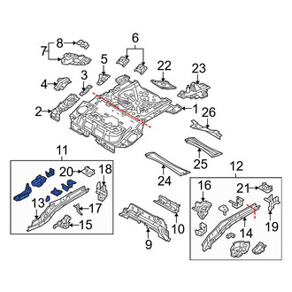 Mazda OE - Rear Right Frame Side Member Assembly