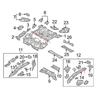 Mazda OE - Rear Body & Floor - Floor & Rails (Sedan)