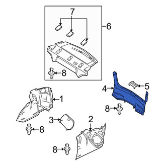 Mazda OE - Rear Trunk Trim Scuff Plate