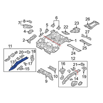 Mazda OE - Rear Right Frame Side Member