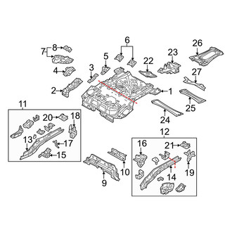 Mazda OE - Rear Body & Floor - Floor & Rails (Hatchback)