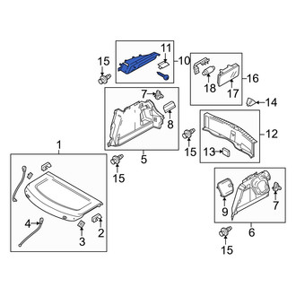 Mazda OE - Rear Left Upper Trunk Trim Panel