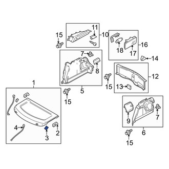 Mazda OE - Package Tray Trim Insulator