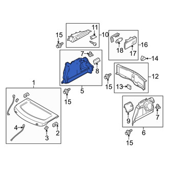Mazda OE - Rear Right Lower Trunk Trim Panel