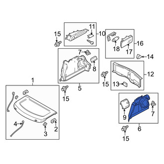 Mazda OE - Rear Left Lower Trunk Trim Panel