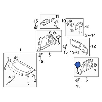 Mazda OE - Rear Left Trunk Trim Panel Insert