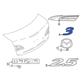 Mazda OE - Rear Deck Lid Emblem