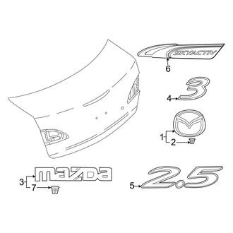Mazda OE - Trunk Lid - Exterior Trim (i / S Sedan)