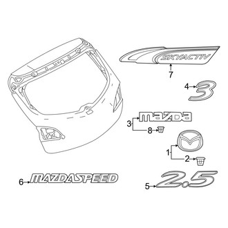 Mazda OE - Lift Gate - Exterior Trim