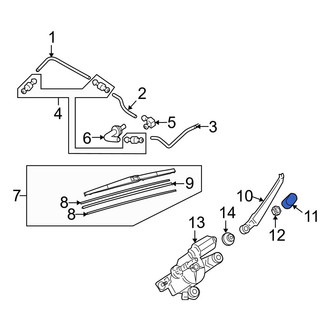 Mazda OE - Rear Wiper Arm Cover