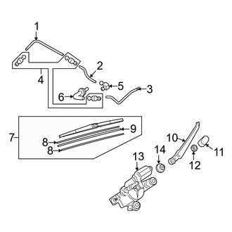 Mazda OE - Lift Gate - Wiper & Washer Components (Hatchback)