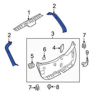 Mazda OE - Rear Left Liftgate Trim