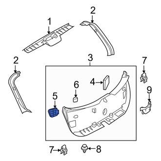 Mazda OE - Left Lower Liftgate Trim Cap