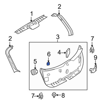 Mazda OE - Left Lower Liftgate Trim Cap