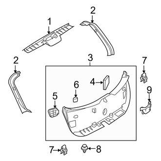 Mazda OE - Lift Gate - Interior Trim (Hatchback)