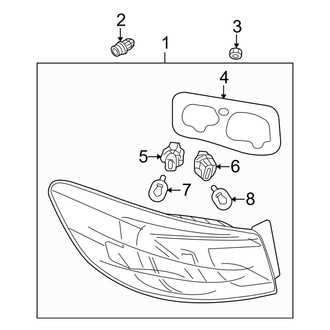 Mazda OE - Rear Lamps - Combination Lamps (i / S Sedan)
