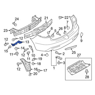 Mazda OE - Rear Left Bumper Cover Support Rail