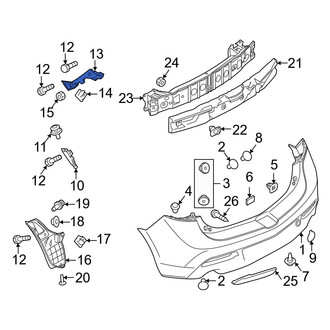 Mazda OE - Rear Right Bumper Cover Support Rail