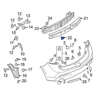 Mazda OE - Rear Lower Bumper Cover Retainer