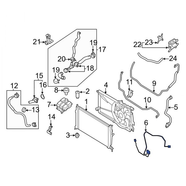 Engine Cooling Fan Motor Wiring Harness