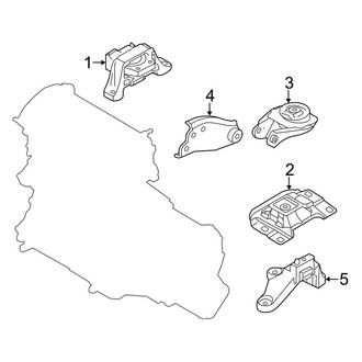 Mazda OE - Engine / Transaxle - Engine & Transmission Mounting (With SkyActiv), (2.0L / 2.3L / 2.5L Standard Tr)