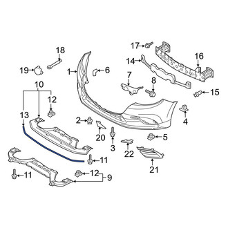 Mazda OE - Bumper Cover Support Rail Seal