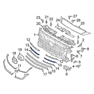 Mazda OE - Front Right Upper Grille Molding