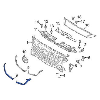 Mazda OE - Front Left Outer Grille Molding