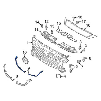 Mazda OE - Front Right Inner Grille Molding