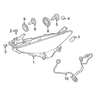 Mazda OE - Front Lamps - Headlamp Components (Halogen, Japan Built, from 12/18/2014)