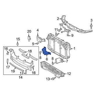 Mazda OE - Left Lower Radiator Support Bracket