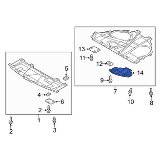 Mazda OE - Rear Radiator Support Splash Shield Cap