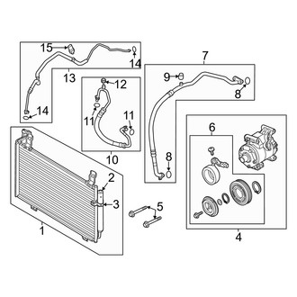Mazda OE - Air Conditioner & Heater - Condenser, Compressor & Lines