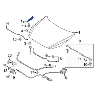 Mazda OE - Front Left Hood Hinge