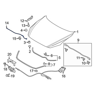Mazda OE - Front Hood & Trunk Prop Rod