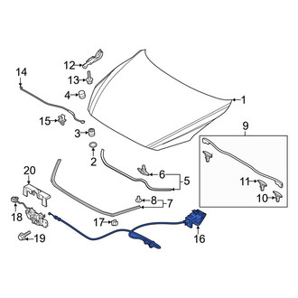 Mazda OE - Front Hood Release Cable