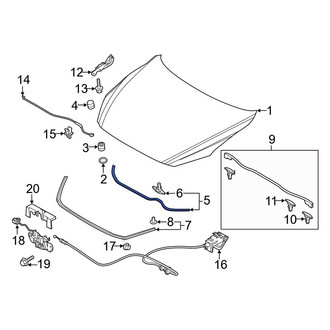 Mazda OE - Front Forward Hood Seal
