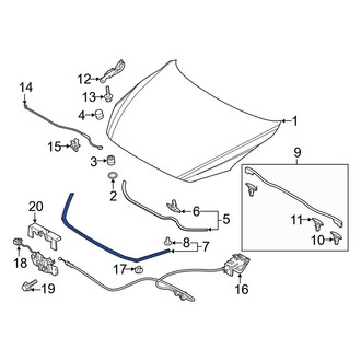 Mazda OE - Front Center Hood Seal