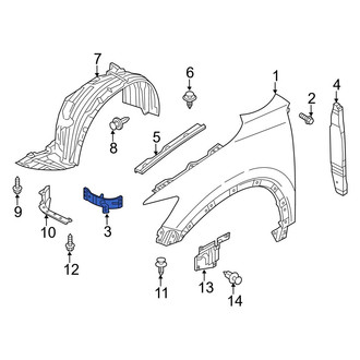 Mazda OE - Left Fender Bracket