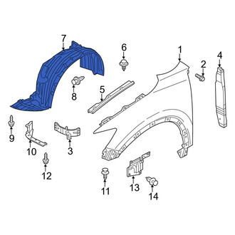 Mazda OE - Front Left Fender Splash Shield