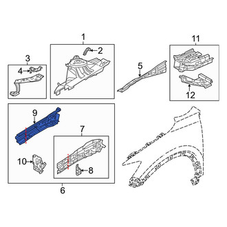 Mazda OE - Front Left Inner Frame Side Member