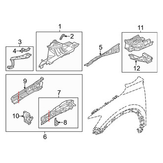 Mazda OE - Front Left Frame Side Member Assembly
