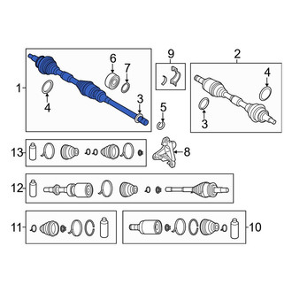 Mazda OE - Front Right CV Axle Assembly