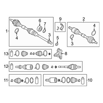 Mazda OE - Front Suspension - Drive Axles (Japan Built)