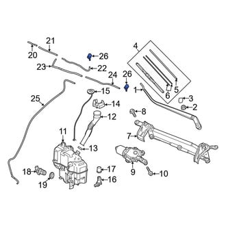 Mazda OE - Front Left Windshield Washer Nozzle