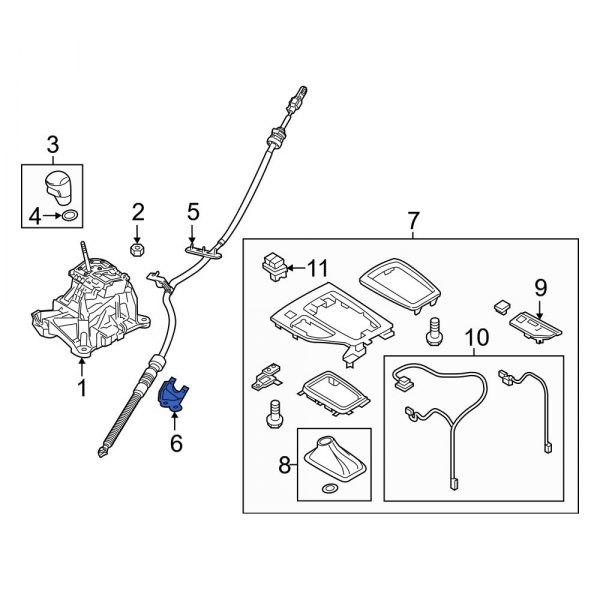 Automatic Transmission Shifter Cable Bracket