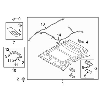 Mazda OE - Roof - Interior Trim (With Sunroof), (i Grand Touring / I Sport / I Touring / S Grand Touring / S Touring Sedan)